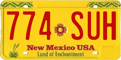 NM license plate 774SUH