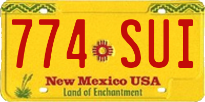 NM license plate 774SUI