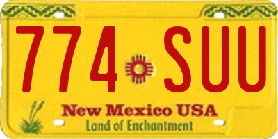 NM license plate 774SUU
