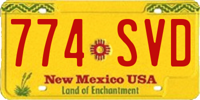NM license plate 774SVD