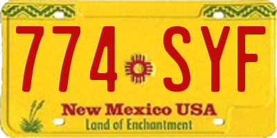 NM license plate 774SYF