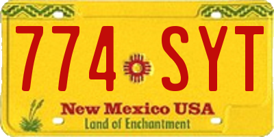 NM license plate 774SYT