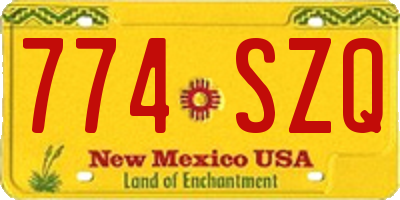 NM license plate 774SZQ