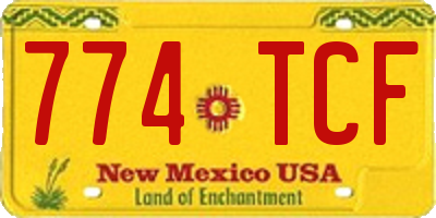 NM license plate 774TCF