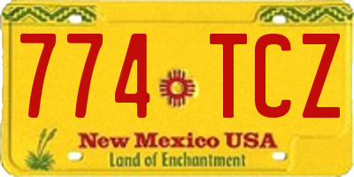 NM license plate 774TCZ