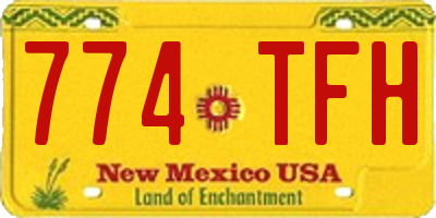 NM license plate 774TFH