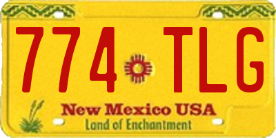 NM license plate 774TLG