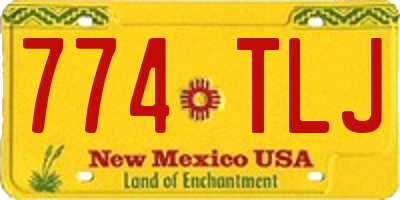 NM license plate 774TLJ
