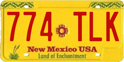 NM license plate 774TLK
