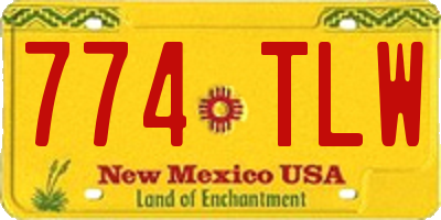 NM license plate 774TLW