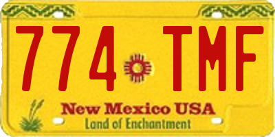 NM license plate 774TMF