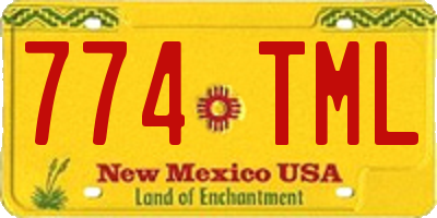 NM license plate 774TML