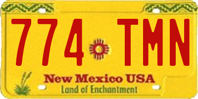 NM license plate 774TMN
