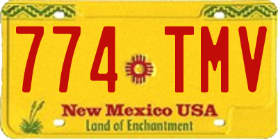 NM license plate 774TMV