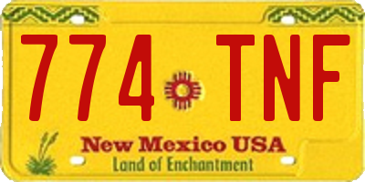NM license plate 774TNF