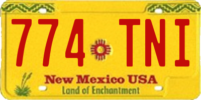 NM license plate 774TNI