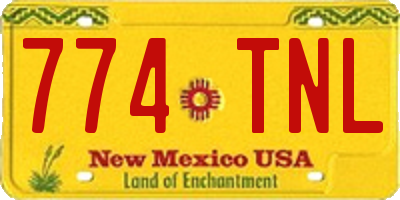 NM license plate 774TNL