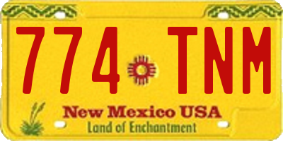 NM license plate 774TNM