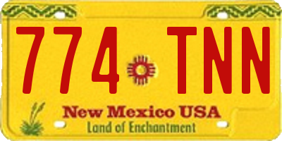 NM license plate 774TNN