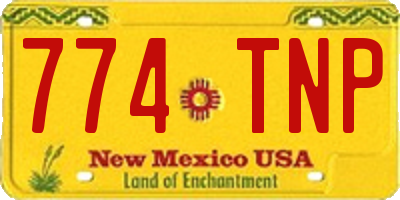 NM license plate 774TNP