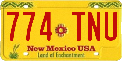 NM license plate 774TNU