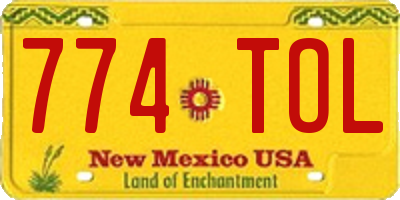 NM license plate 774TOL