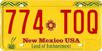 NM license plate 774TOQ