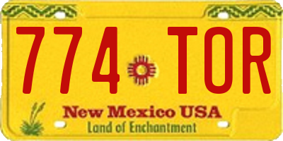 NM license plate 774TOR