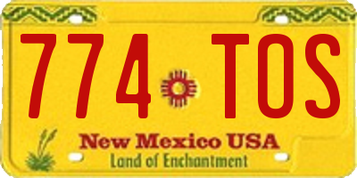 NM license plate 774TOS