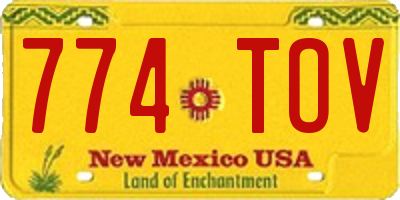 NM license plate 774TOV