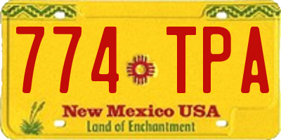 NM license plate 774TPA