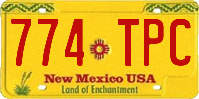 NM license plate 774TPC