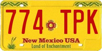 NM license plate 774TPK