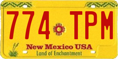 NM license plate 774TPM