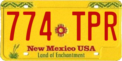 NM license plate 774TPR
