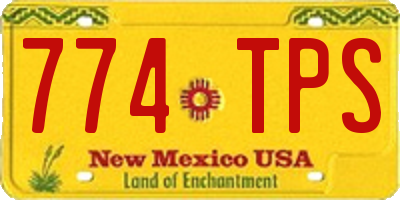 NM license plate 774TPS