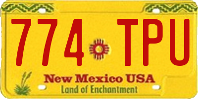 NM license plate 774TPU