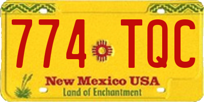 NM license plate 774TQC