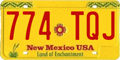 NM license plate 774TQJ