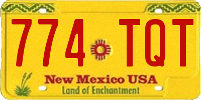 NM license plate 774TQT