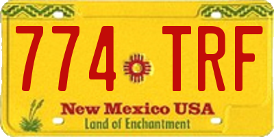 NM license plate 774TRF