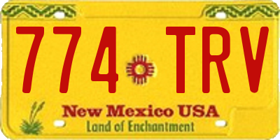 NM license plate 774TRV