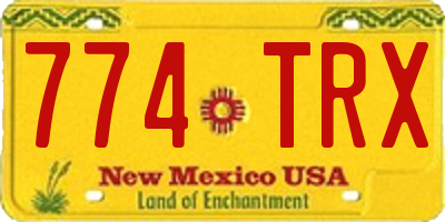 NM license plate 774TRX