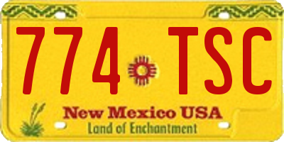 NM license plate 774TSC