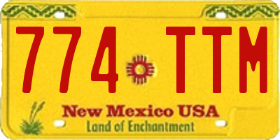 NM license plate 774TTM