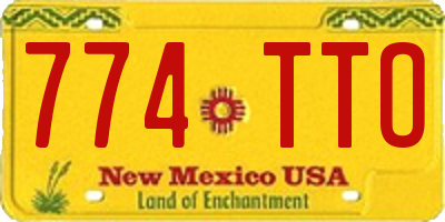NM license plate 774TTO