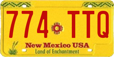 NM license plate 774TTQ