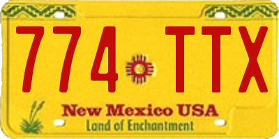 NM license plate 774TTX