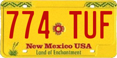 NM license plate 774TUF