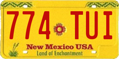 NM license plate 774TUI